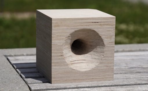 Wood Bugle Cube in Action